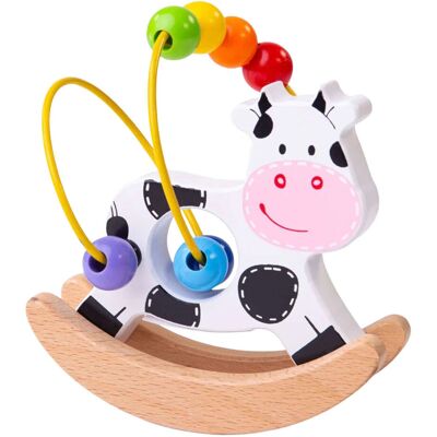 Bigjigs Toys - Motorický labyrint - Swing - Cow - Wooden toy Bigjigs Toys - Motorický labyrint - Swing - Cow - Wooden toy