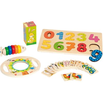 Goki houten geschenkset - 5dlg. Multi kleuren Goki houten geschenkset - 5dlg. Multi kleuren