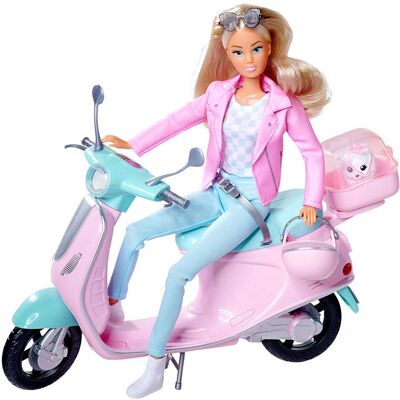 Simba Steffi met scooter speelfiguur Simba Steffi met scooter speelfiguur