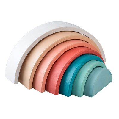 Houten regenboog - Pastel - Montessori speelgoed Houten regenboog - Pastel - Montessori speelgoed