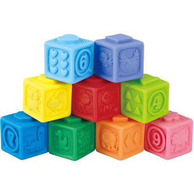 Playgo stapelbare voelblokken - 9dlg. Playgo stapelbare voelblokken - 9dlg.