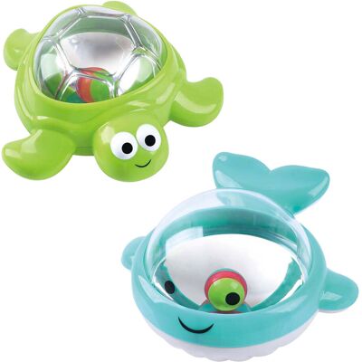 Playgo badspeelgoed tub twinklers - walvis en schildpad - 2st. Multi kleuren Playgo badspeelgoed tub twinklers - walvis en schildpad - 2st. Multi kleuren