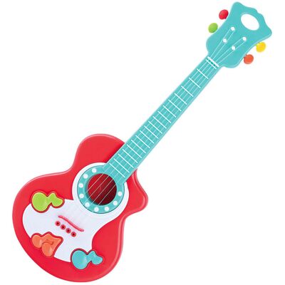 Playgo gitaar met muzieknoten rood Multi kleuren Playgo gitaar met muzieknoten rood Multi kleuren