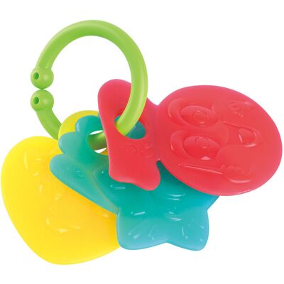 Playgo sensorische sleutelhangers - 4dlg. Multi kleuren Playgo sensorische sleutelhangers - 4dlg. Multi kleuren