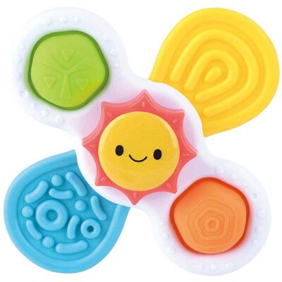 Playgo spinner met zuignap Multi kleuren Playgo spinner met zuignap Multi kleuren