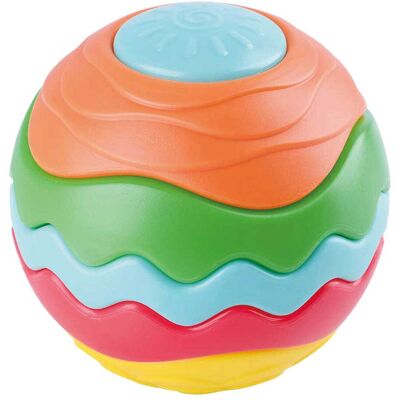 Playgo regenboog puzzelbal - 6dlg. Multi kleuren Playgo regenboog puzzelbal - 6dlg. Multi kleuren