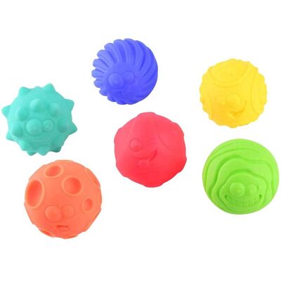 Playgo sensorische ballen - 6dlg. Multi kleuren Playgo sensorische ballen - 6dlg. Multi kleuren