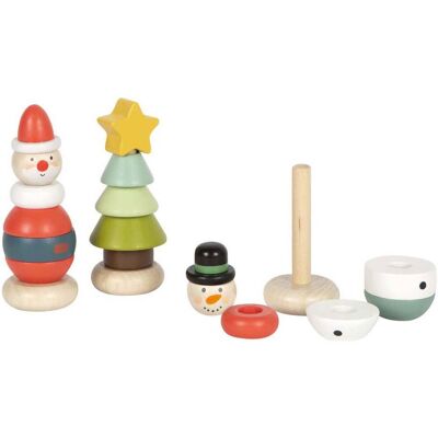 Small Foot - kerst- en winter stapeltoren, 9 stuks Multi kleuren Small Foot - kerst- en winter stapeltoren, 9 stuks Multi kleuren