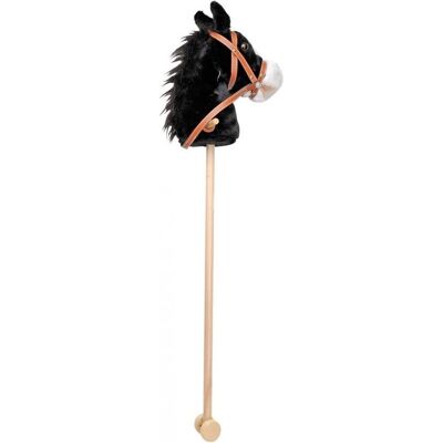 Playwood - stokpaard zwart met geluid Playwood - stokpaard zwart met geluid