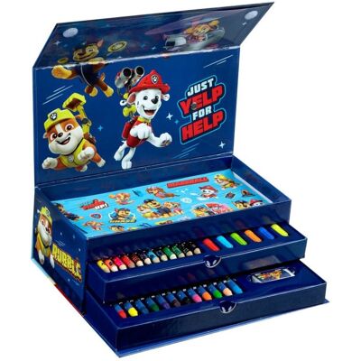 PAW Patrol Kleurkoffer - 44dlg. Blauw PAW Patrol Kleurkoffer - 44dlg. Blauw