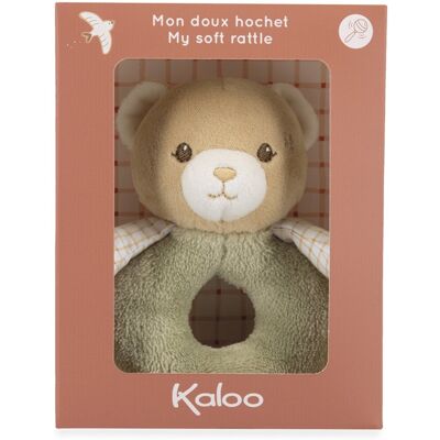 Kaloo home - rammelaar - zacht met beer - kleur groen Kaloo home - rammelaar - zacht met beer - kleur groen