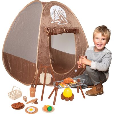 Lobbes Speelgoed BV Kampeerset tent speelset, 34dlg. Multi kleuren Lobbes Speelgoed BV Kampeerset tent speelset, 34dlg. Multi kleuren