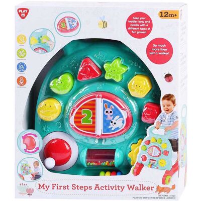 Playgo activiteiten loopwagen kunststof met leerzaam paneel speelgoed. Multi kleuren Playgo activiteiten loopwagen kunststof met leerzaam paneel speelgoed. Multi kleuren
