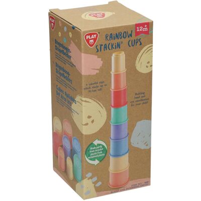 Playgo stapelblokken regenboog - 8dlg. Multi kleuren Playgo stapelblokken regenboog - 8dlg. Multi kleuren