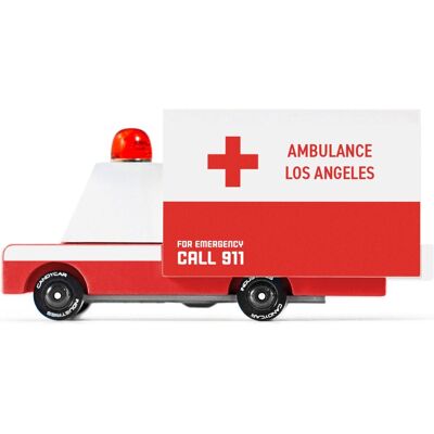 Candylab Toys Candycar world: ambulance van (e762) 8,4x4,1x5,1cm, wooden diecast, in giftbox, 3+ Candylab Toys Candycar world: ambulance van (e762) 8,4x4,1x5,1cm, wooden diecast, in giftbox, 3+