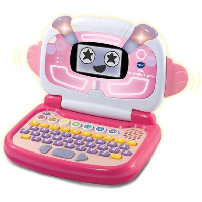 VTech bob, de vrolijke laptop roze - speelgoed computer - maak kennis met letters, cijfers en tellen - 3 tot 7 jaar VTech bob, de vrolijke laptop roze - speelgoed computer - maak kennis met letters, cijfers en tellen - 3 tot 7 jaar