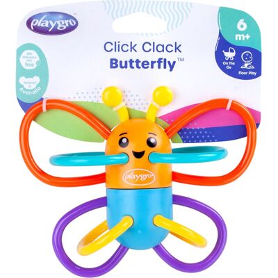 Playgro click clack butterfly rammerlaar - bijtrammelaar - bijtring - baby speelgoed - bijtspeeltje - grijpspeelgoed - speeltje - baby rammelaar- met geluid Playgro click clack butterfly rammerlaar - bijtrammelaar - bijtring - baby speelgoed - bijtspeeltje - grijpspeelgoed - speeltje - baby rammelaar- met geluid