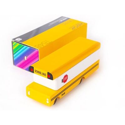 Candylab Toys Candycar world: school bus (t548) 13,3x4,1x4,6cm, wooden diecast, in giftbox, 3+ Candylab Toys Candycar world: school bus (t548) 13,3x4,1x4,6cm, wooden diecast, in giftbox, 3+
