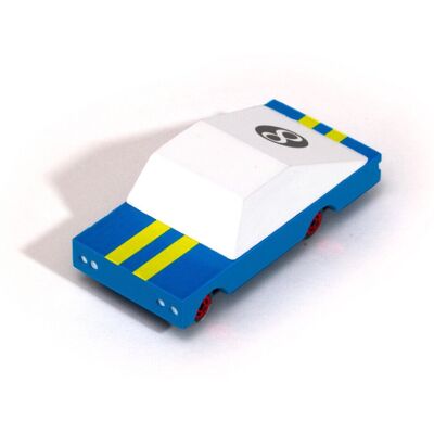 Candylab Toys Candycar world: racer blue #8 (f830) 8,9x4,1x3cm, wooden diecast, magnetic, in giftbox, 3+ Candylab Toys Candycar world: racer blue #8 (f830) 8,9x4,1x3cm, wooden diecast, magnetic, in giftbox, 3+