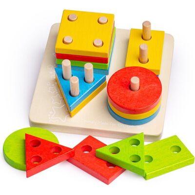 Bigjigs Toys Eerste Vormen Sorter - Educatief Houten Speelgoed voor Peuters Bigjigs Toys Eerste Vormen Sorter - Educatief Houten Speelgoed voor Peuters