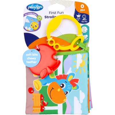 Playgro - first fun stroller book - bijtboekje - bijtprofiel - baby boek -baby boekje 0-6 maanden - bijtring - baby boekje met geluid Playgro - first fun stroller book - bijtboekje - bijtprofiel - baby boek -baby boekje 0-6 maanden - bijtring - baby boekje met geluid