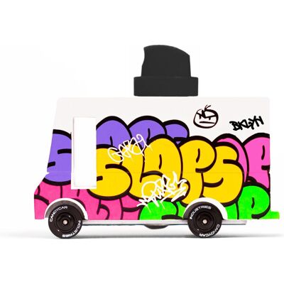 Candylab Toys Candycar vans: graffiti black (a807) 8,4x4,1x6,5cm, wooden diecast, in giftbox, 3+ Candylab Toys Candycar vans: graffiti black (a807) 8,4x4,1x6,5cm, wooden diecast, in giftbox, 3+