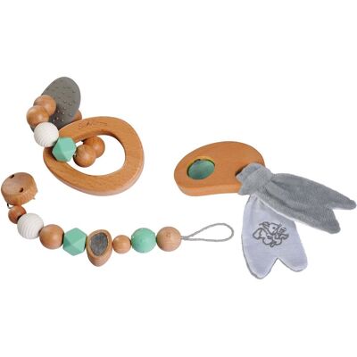 Eichhorn baby pure houten cadeauset, 3dlg. Eichhorn baby pure houten cadeauset, 3dlg.