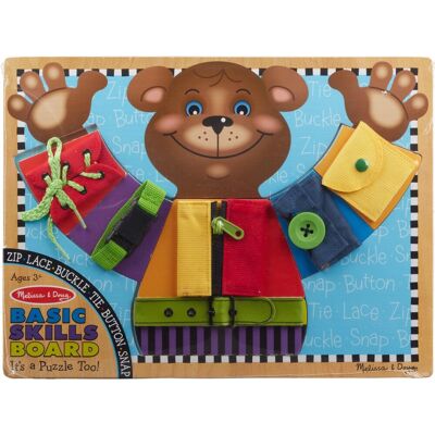 Melissa & Doug - houten activiteitenbord - basisvaardigheden Melissa & Doug - houten activiteitenbord - basisvaardigheden