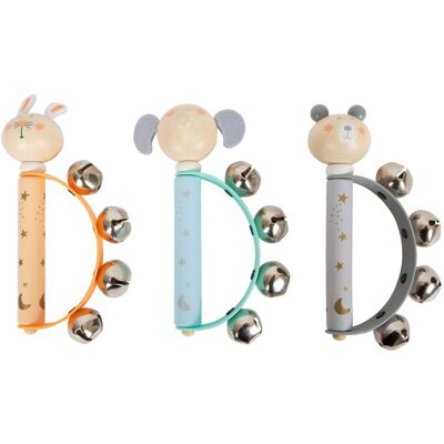 Small Foot Houten Baby Tamboerijn - Dier - Speelgoed Small Foot Houten Baby Tamboerijn - Dier - Speelgoed