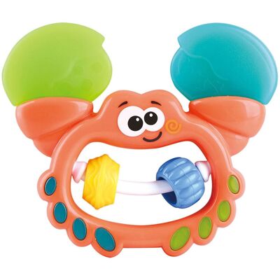 Play Baby Krab Rammelaar - Sensorische kralen, Bijtsafe klauwen, Kunststof Play Baby Krab Rammelaar - Sensorische kralen, Bijtsafe klauwen, Kunststof