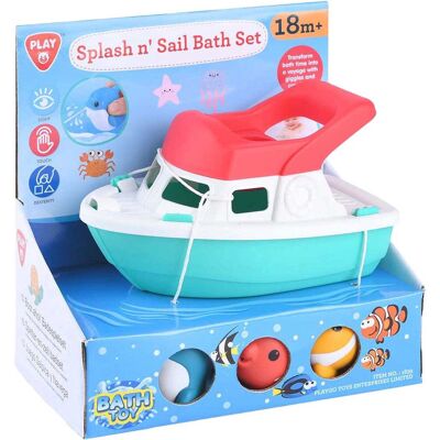 Playgo badspeelgoed boot met spuitfiguurtjes voor sensorisch spel. Multi kleuren Playgo badspeelgoed boot met spuitfiguurtjes voor sensorisch spel. Multi kleuren