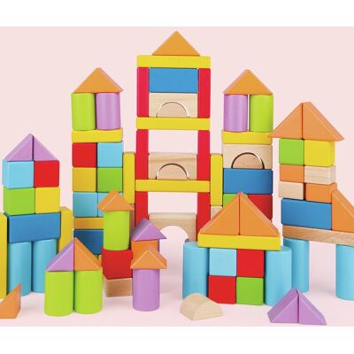 Hape houten bouwblokken 101 delig - klassieke beukenhouten blokken voor peuters vanaf 12 maanden Hape houten bouwblokken 101 delig - klassieke beukenhouten blokken voor peuters vanaf 12 maanden