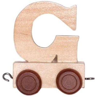 Bongers Speelgoed Houten letter g met wieltjes 6 cm hoog Bongers Speelgoed Houten letter g met wieltjes 6 cm hoog