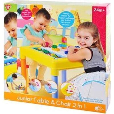 Playgo speeltafel met stoel en opbergbakje Playgo speeltafel met stoel en opbergbakje