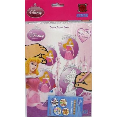 Van Der Doelen Disney princess raamstickers met panorama om in te kleuren Van Der Doelen Disney princess raamstickers met panorama om in te kleuren