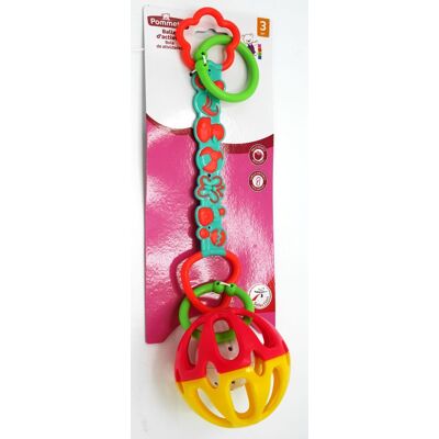 Van Der Doelen Baby rammelaar bal met koord Van Der Doelen Baby rammelaar bal met koord