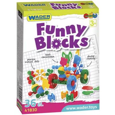 Wader funny blocks 36 stuks in doos Wader funny blocks 36 stuks in doos