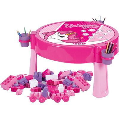 Dolu unicorn activiteiten tafel inclusief 100 blokken Dolu unicorn activiteiten tafel inclusief 100 blokken