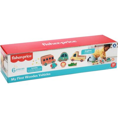 Fisher Price Houten Speelset met Voertuigen en Dieren - Educatief Speelgoed Fisher Price Houten Speelset met Voertuigen en Dieren - Educatief Speelgoed