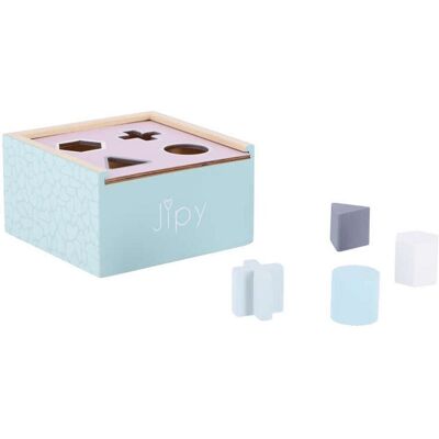 Jipy houten vormenstoof paars-blauw Jipy houten vormenstoof paars-blauw
