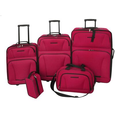 VidaXL Reisbagage set rood 5-delig VidaXL Reisbagage set rood 5-delig