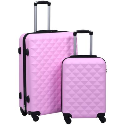 VidaXL 2-delige harde kofferset abs roze VidaXL 2-delige harde kofferset abs roze