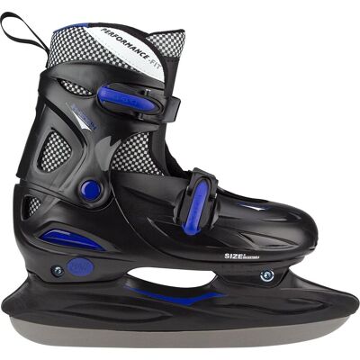Nijdam kinderschaatsen verstelbaar - ijshockey schaatsen - zwart/blauw - maat 27-30 Nijdam kinderschaatsen verstelbaar - ijshockey schaatsen - zwart/blauw - maat 27-30