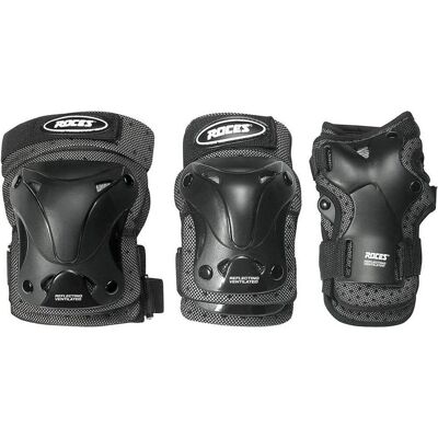 Roces - ventilated skatebescherming 3-pack - extra luchtig & lichtgewicht - volwassenen - zwart - maat xl Roces - ventilated skatebescherming 3-pack - extra luchtig & lichtgewicht - volwassenen - zwart - maat xl