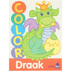 Mondikaarten Dikke lijnen kleurboek color - draak Zwart, wit Mondikaarten Dikke lijnen kleurboek color - draak Zwart, wit
