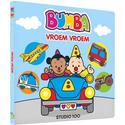 Studio 100 Bumba kartonboek - vroem vroem Multi kleuren Studio 100 Bumba kartonboek - vroem vroem Multi kleuren
