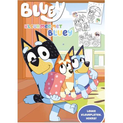 Big Balloon Kleur mee met bluey Multi kleuren Big Balloon Kleur mee met bluey Multi kleuren