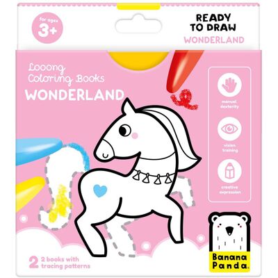 Banana Panda - kleurboekje klaar om wonderland te tekenen Multi Kleuren Banana Panda - kleurboekje klaar om wonderland te tekenen Multi Kleuren
