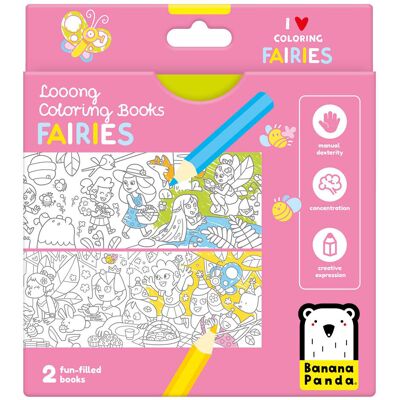 Banana Panda - kleurboekje ik hou van kleurplaten met feeen Multi Kleuren Banana Panda - kleurboekje ik hou van kleurplaten met feeen Multi Kleuren