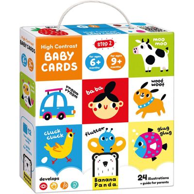 Banana Panda - hoog contrast babykaarten 6m+ / 9m+ - 24st. Multi Kleuren Banana Panda - hoog contrast babykaarten 6m+ / 9m+ - 24st. Multi Kleuren